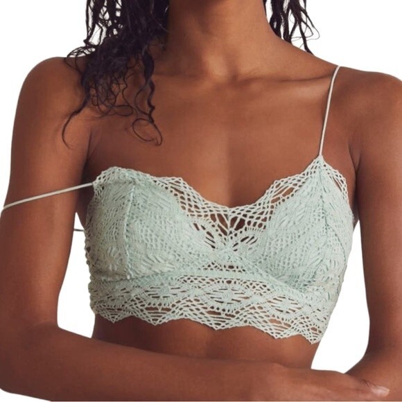 Free People Intimately Mariana Lace Bralette in Clear Sky - Picture 1 of 6